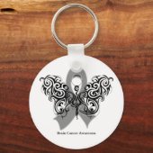 Brain Cancer Tribal Butterfly Sleutelhanger (Voorkant)