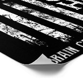 Brain Cancer Warrior Amerikaanse vlag Poster (Hoek)