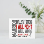 Brain Cancer Warrior Briefkaart (Staand voorkant)