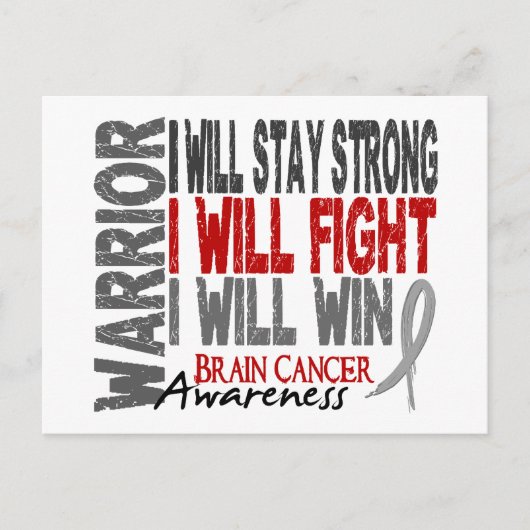 Brain Cancer Warrior Briefkaart (Voorkant)