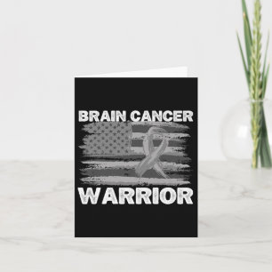 Brain Cancer Warrior Dad Mannen USA Flag Hersenkan Kaart