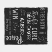 Brain Cancer Warrior deken (Voorkant (Horizontaal))