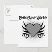 Brain Cancer Warrior Heart Briefkaart (Voorkant / Achterkant)