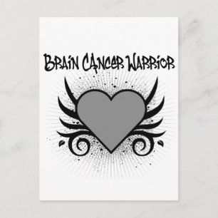 Brain Cancer Warrior Heart Briefkaart