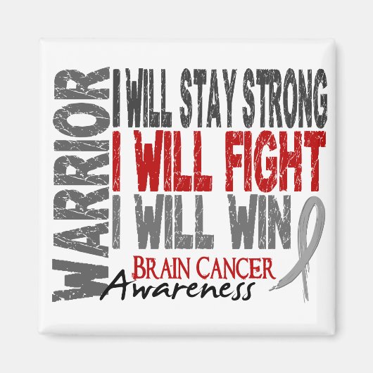 Brain Cancer Warrior Magneet (Voorkant)