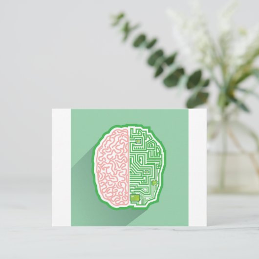 Brain Circuit-vector Briefkaart (Staand voorkant)