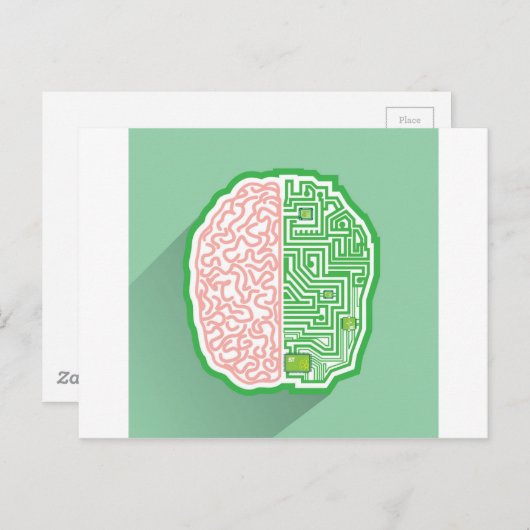 Brain Circuit-vector Briefkaart (Voorkant / Achterkant)