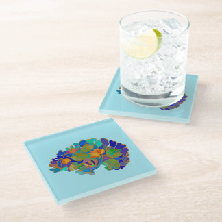 Brain Coaster Glazen Onderzetter