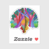 Brain Custom-Cut Vinyl Sticker (Feuille)