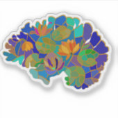 Brain Custom-Cut Vinyl Sticker (Voorkant)