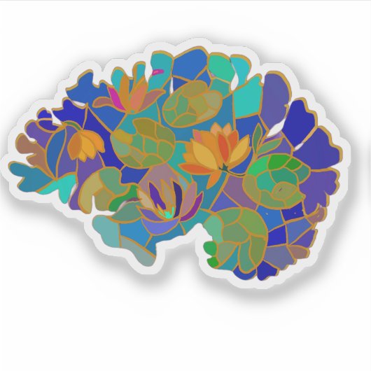 Brain Custom-Cut Vinyl Sticker (Devant)
