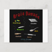 Brain Damage Black Briefkaart (Voorkant)
