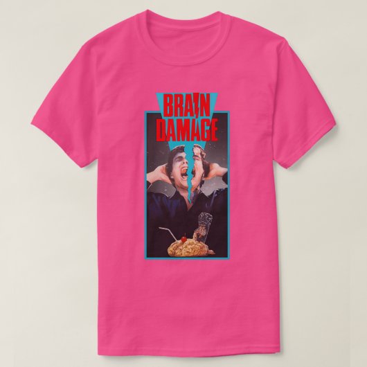 Brain Damage Busting Headache1988VHSGasm Video HOR T-shirt (Design voorkant)