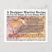 Brain Drain Halloween Martini Recept Briefkaart (Voorkant)