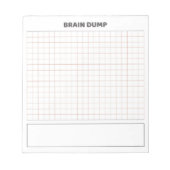 Brain dump ruitjespapier notitieblok (Voorkant)