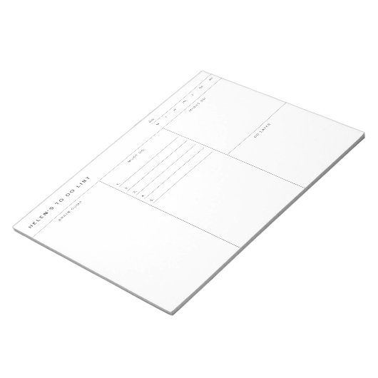 Brain Dump To Do List Notitieblok (Schuin)