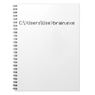 Brain.exe Fun Coder Programmer Computer Notitieboek