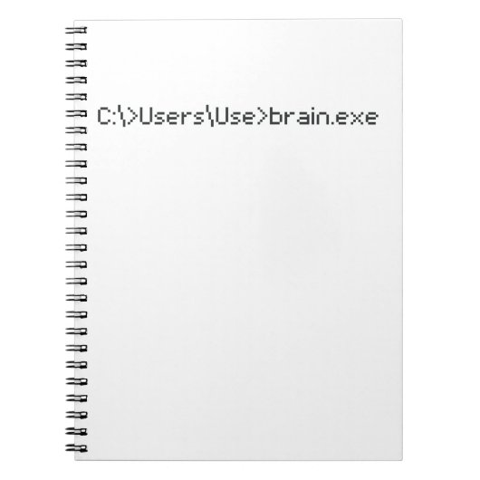 Brain.exe Fun Coder Programmer Computer Notitieboek (Voorkant)