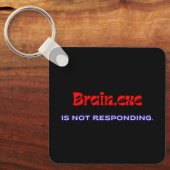 Brain.exe is Not Responding – Metal Square Sleutelhanger (Voorkant)