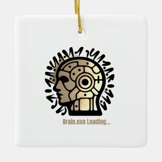 Brain.exe Laden… Keramisch Ornament (Voorkant)
