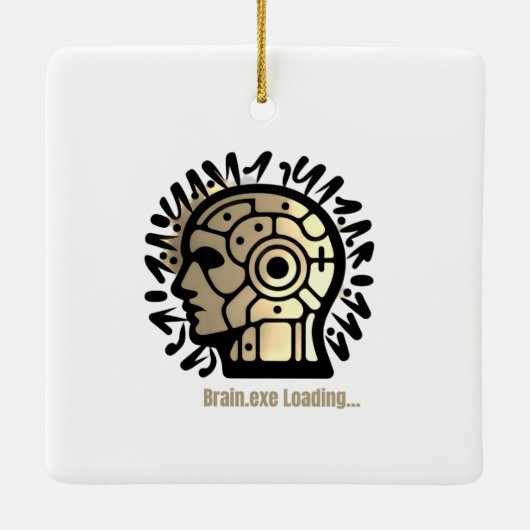 Brain.exe Loading… Keramisch Ornament (Achterkant)