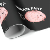 Brain Fart Funny Anatomy Pun Dark BG Cadeaupapier (Rol Hoek)