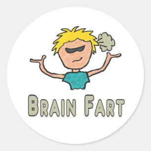 Brain Fart Ronde Sticker