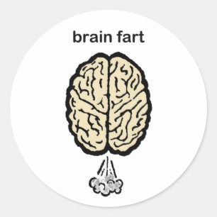 Brain Fart Ronde Sticker