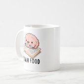 Brain Food Grappige Anatomie Pun Koffiemok (Voorkant links)