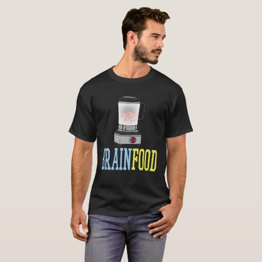 Brain food processor t-shirt (Voorkant volledig)