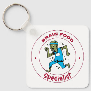 Brain Food Specialist zombie hersenen Sleutelhanger