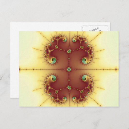 Brain - Fractal Briefkaart (Voorkant / Achterkant)