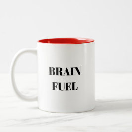 "Brain Fuel" Funny Coffee Mok
