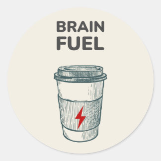 brain fuel Sticker | Coffee Cup Sticker voor stude