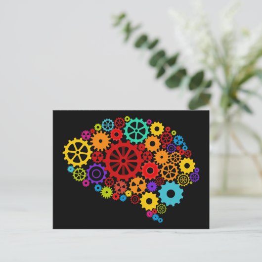 Brain Gears Briefkaart (Staand voorkant)