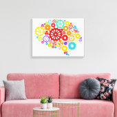 Brain Gears Canvas Print (Insitu (Woonkamer))