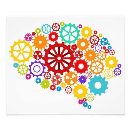 Brain Gears Foto afdrukken Afdruk (Voorkant)