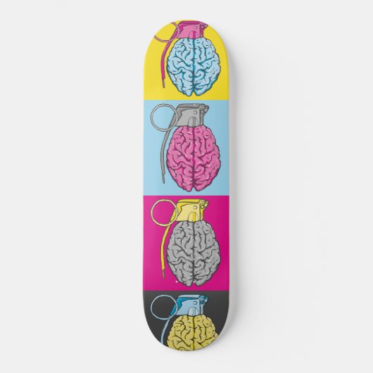 Brain Grenade Pop Art Skateboard (Voorkant)