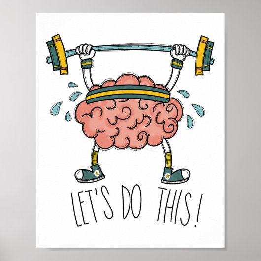 Brain Gym Brain Leren Brain Docent Laten we dat do Poster (Voorkant)