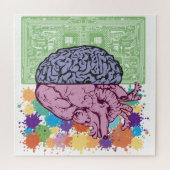 Brain hart balans emotie legpuzzel (Horizontaal)
