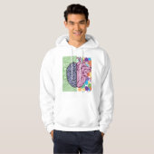 brain heart balance emotion hoodie (Voorkant volledig)