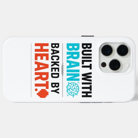 Brain & Heart iPhone Case (Achterkant (horizontaal))