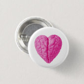 Brain Heart Ronde Button 3,2 Cm (Voorkant /achterkant)