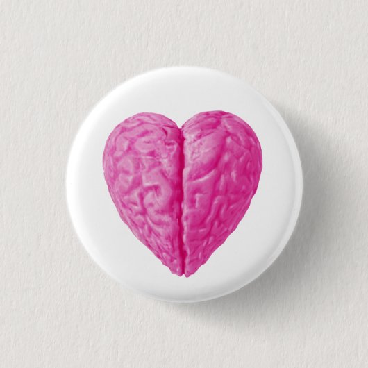 Brain Heart Ronde Button 3,2 Cm (Voorkant)
