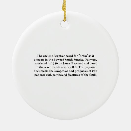 Brain Hieroglyphics Keramisch Ornament (Achterkant)