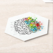 Brain Kartonnen Onderzetters (Schuin)