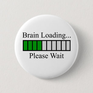 Brain Loading Bar Ronde Button 5,7 Cm