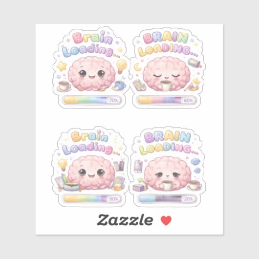 Brain Loading Creative Custom-Cut Vinyl Sticker (Vel)