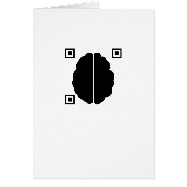 Brain met Data Matrix (blanco binnenin) (Voorkant)
