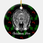 Brain MRI Kerstmis Keramisch Ornament (Achterkant)